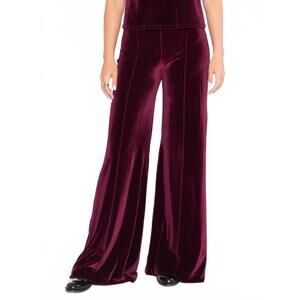 NEW RIPLEY RADER velvet wide leg pant in merlot